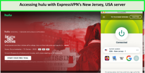 Accessing-hulu-with-ExpressVPNs-New-Jersey-USA-servers-in-Italy