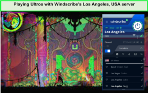Playing-Ultros-with-Windscribes-Los-Angeles-USA-server-in-USA