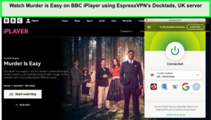 Watch-Murder-is-Easy-on-BBC-iPlayer-using-ExpressVPN-Docklands-UK-server-in-Spain
