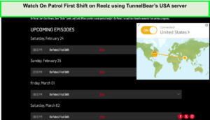 Watch-On-Patrol-First-Shift-on-Reelz-using-TunnelBears-USA-server-in-Singapore