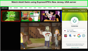 Watch-Adult-Swim-using-ExpressVPNs-New-Jersey-USA-server-in-Italy
