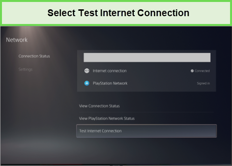  Wählen Sie Test-Internet-Verbindung aus. 