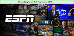Transmisión diaria de programas de conversación deportiva en ESPN+.  -  