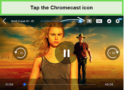  Tippen Sie auf das Chromecast-Symbol. 