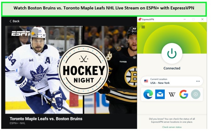  Schauen Sie sich das NHL-Live-Stream-Spiel zwischen den Boston Bruins und den Toronto Maple Leafs an. in - Deutschland -auf-ESPN-mit-ExpressVPN 
