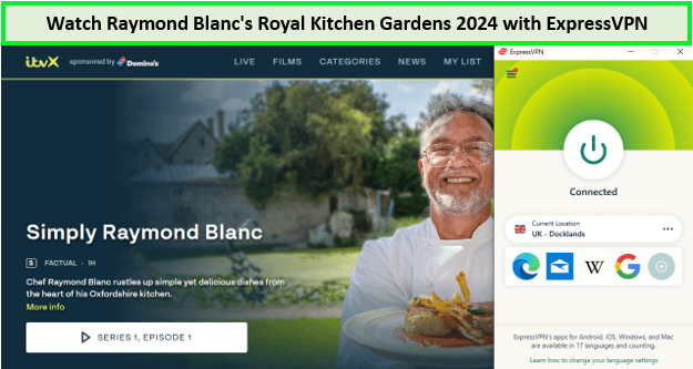 Guarda i giardini della cucina reale di Raymond Blanc nel 2024. in - Italia su-ITVX-con-ExpressVPN 