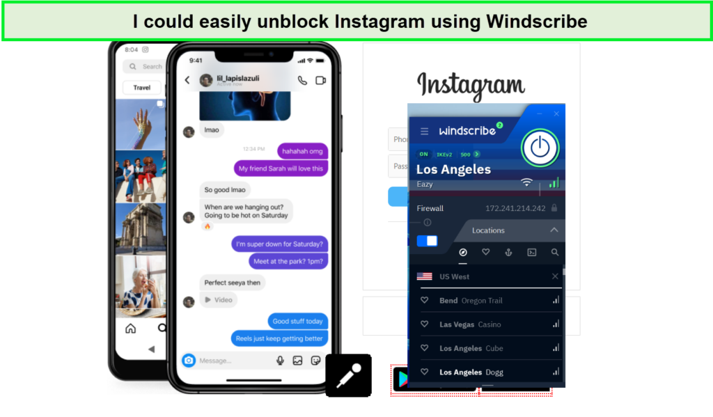  sbloccare Instagram con Windscribe 