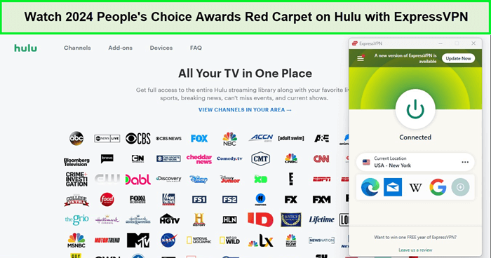 watch-2024-peoples-choice-awards-red-carpet-on-hulu-in-Canada-with-expressvpn
