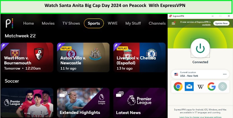 Watch-Santa-Anita-Big-Cap-Day-2024-in-South Korea-on-Peacock-with-ExpressVPN