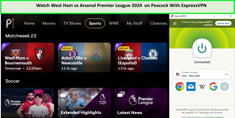 Watch-West-Ham-vs-Arsenal-Premier-League-2024-in-Hong Kong-on-Peacock