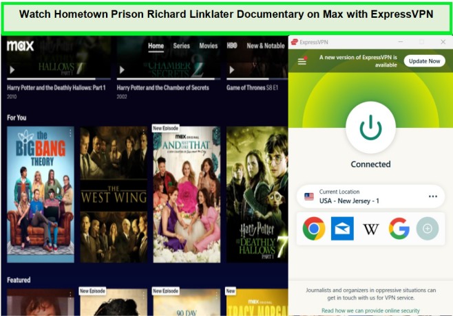 watch-hometown-prison-richard-linklater-documentary-outside-USA-on-max-with-expressvpn