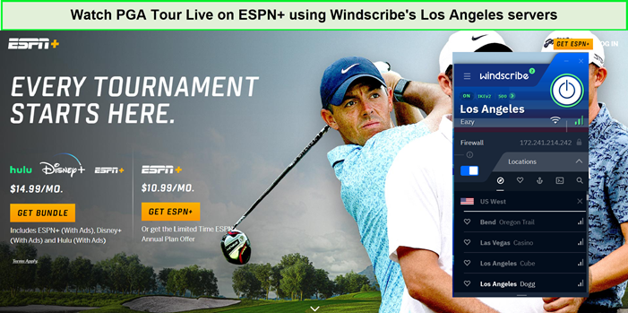  Regardez le PGA Tour en direct sur ESPN+ avec les serveurs américains de Windscribe in - France 