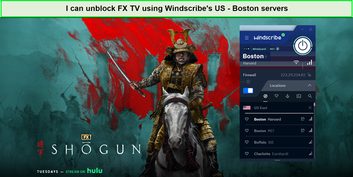 FX-tv-unblocked-using-windscribe-in-India