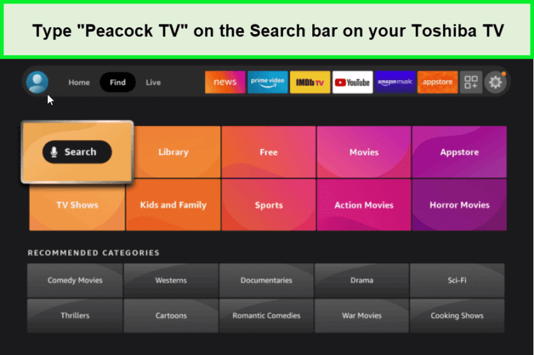  Peacock TV en Toshiba TV 