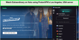 Watch-Extraordinary-on-Hulu-using-ProtonVPNs-Los-Angeles-USA-server-in-France