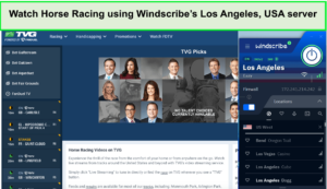Watch-Horse-Racing-using-Windscribes-Los-Angeles-USA-server-outside-USA