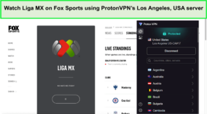 Watch-Liga-MX-on-Fox-Sports-using-ProtonVPNs-Los-Angeles-USA-server-in-New Zealand