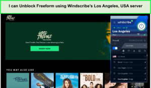 I-can-Unblock-Freeform-using-Windscribes-Los-Angeles-USA-server-in-France