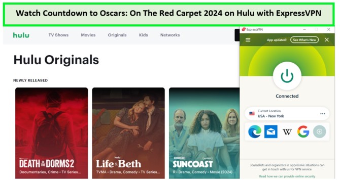 Guarda il conto alla rovescia degli Oscar sul tappeto rosso del 2024. in - Italia -su-Hulu-con-ExpressVPN 
