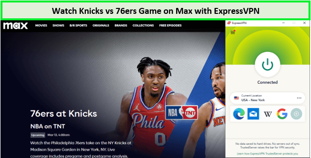 Watch-Knicks-vs-76ers-Game-in-India-on-Max-with-ExpressVPN