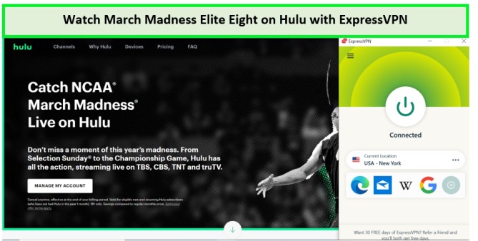 Watch-March-Madness-Elite-Eight-in-New Zealand-on-Hulu-with-ExpressVPN