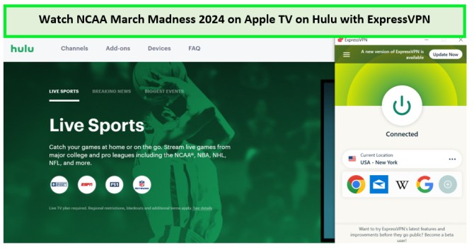  Schauen Sie NCAA-March-Madness-2024 auf Apple TV. in - Deutschland -auf-Hulu-mit-ExpressVPN 