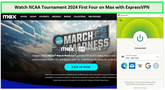 Watch-NCAA-Tournament-2024-First-Four-in-UK-on-Max-with-ExpressVPN