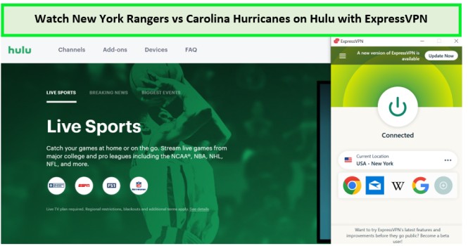 Watch-New-York-Rangers-vs-Carolina-Hurricanes-in-Spain-on-Hulu-with-ExpressVPN