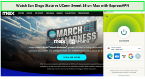 Watch-San-Diego-State-vs-UConn-Sweet-16-in-New Zealand-on-Max-with-ExpressVPN
