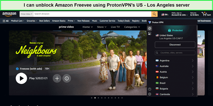 amazon-freevee-unblocked-by-protonvpn-in-Germany