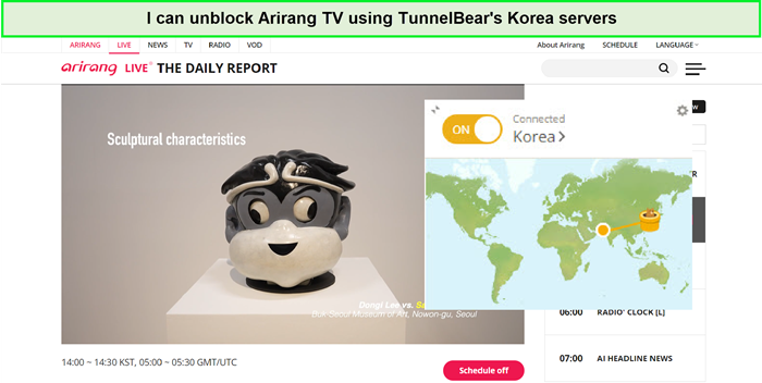 arirang-tv-unblocked-using-tunnelbear-korea-servers-in-Germany