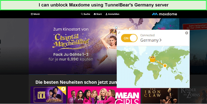 maxdome-unblocked-by-tunnelbear-germany-server-in-Hong Kong