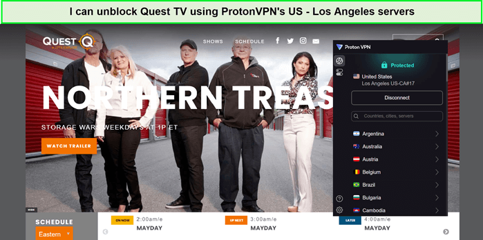 quest-tv-unblocked-using-protonvpn-in-South Korea