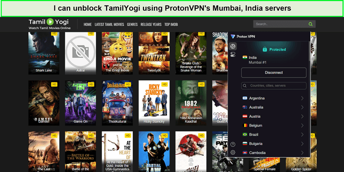 tamilyogi-unblocked-using-protonvpn-india-servers