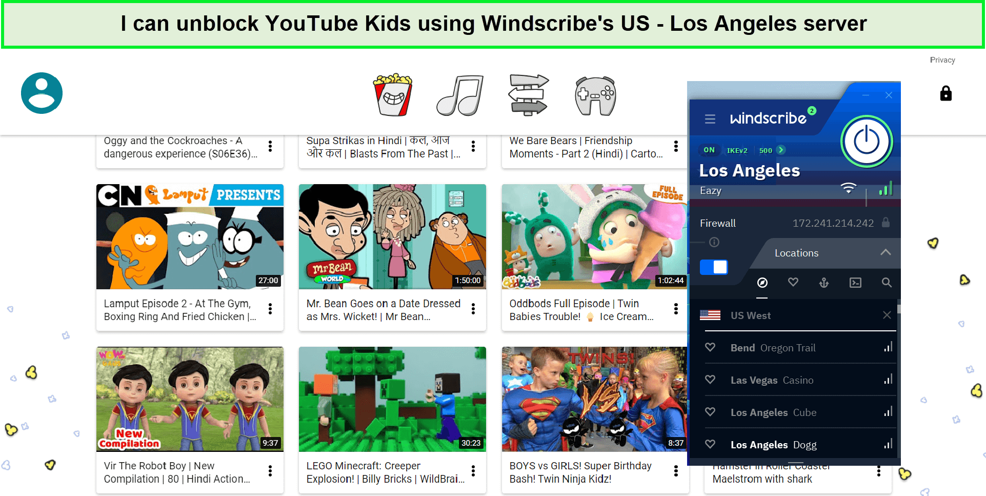 youtube-kids-unblocked-by-windscribe