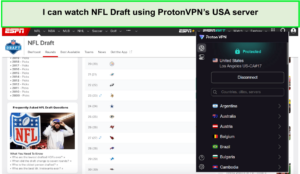 I-can-Watch-NFL-Draft-using-ProtonVPNs-USA-server-in-South Korea