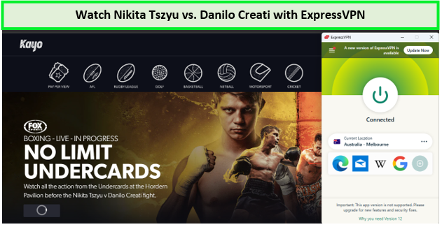 Watch Nikita Tszyu vs. Danilo Creati on Kayo Sports with ExpressVPN