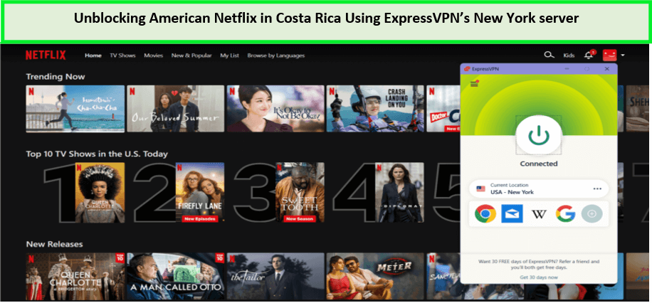 Unblocking-American-Netflix-in-Costa-Rica-Using-ExpressVPNs-New-York-server.