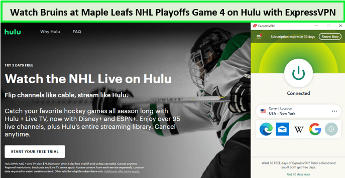 Watch-Bruin- at-Maple-Leafs-NHL-Playoffs-Game-4-in-Netherlands-on-Hulu-with-ExpressVPN