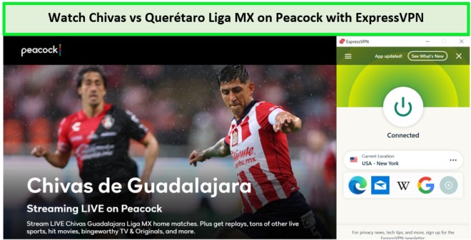 Watch-Chivas-vs-Querétaro-Liga-MX-outside-US-on-Peacock-with-ExpressVPN