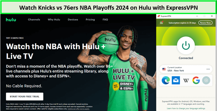 Watch-Knicks-vs-76ers-NBA-Playoffs-2024-in-Hong Kong-on-Hulu-with-ExpressVPN