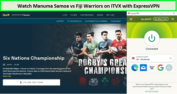 Watch-Manuma-Samoa-vs-Fiji-Warriors in-India-on-ITVX-with-ExpressVPN