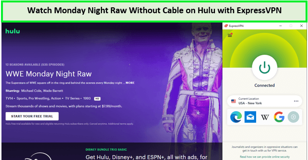 Watch-Monday-Night-Raw-Without-Cable-in-South Korea-on-Hulu-with-ExpressVPN