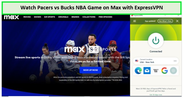 Watch-Pacers-vs-Bucks-NBA-Game-in-South Korea-on-Max-with-ExpressVPN