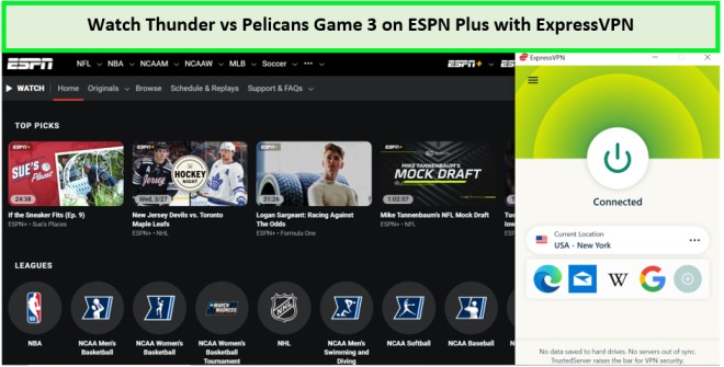 Watch-Thunder-vs-Pelicans-Game-3-in-UK-on-ESPN-Plus-with-ExpressVPN