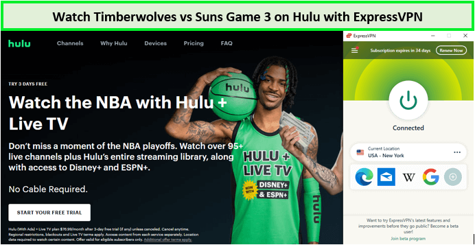 Watch-Timberwolves-vs-Suns-Game-3-outside-USA-on-Hulu-with-ExpressVPN