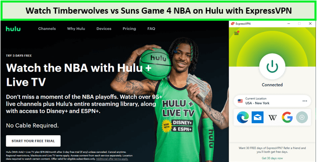 Watch-Timberwolves-vs-Suns-Game-4-NBA-outside-USA-on-Hulu-with-ExpressVPN