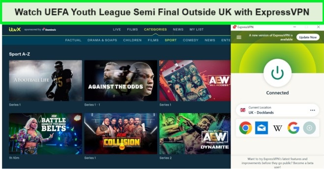 Watch UEFA Youth League Semi Final   on ITVX