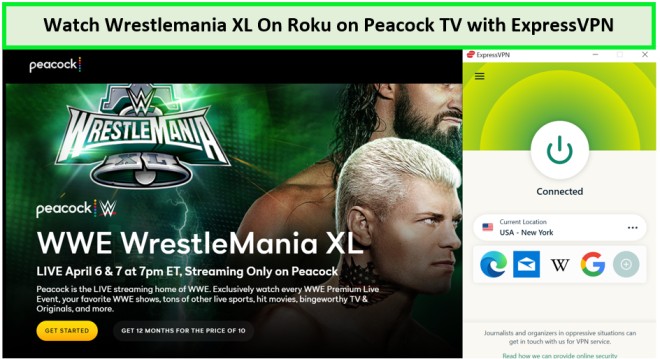 Watch-Wrestlemania-XL-On-Roku-in-Spain-on-Peacock-with-ExpressVPN