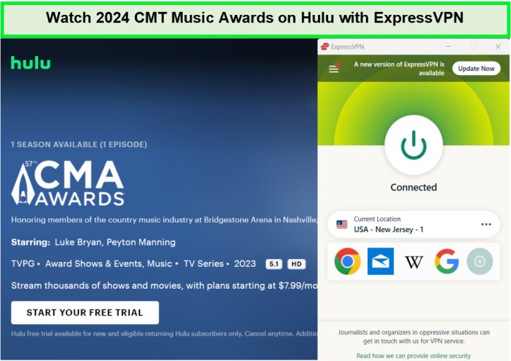 watch-2024-cmt-music-awards-outside-USA-on-hulu-with-expressvpn